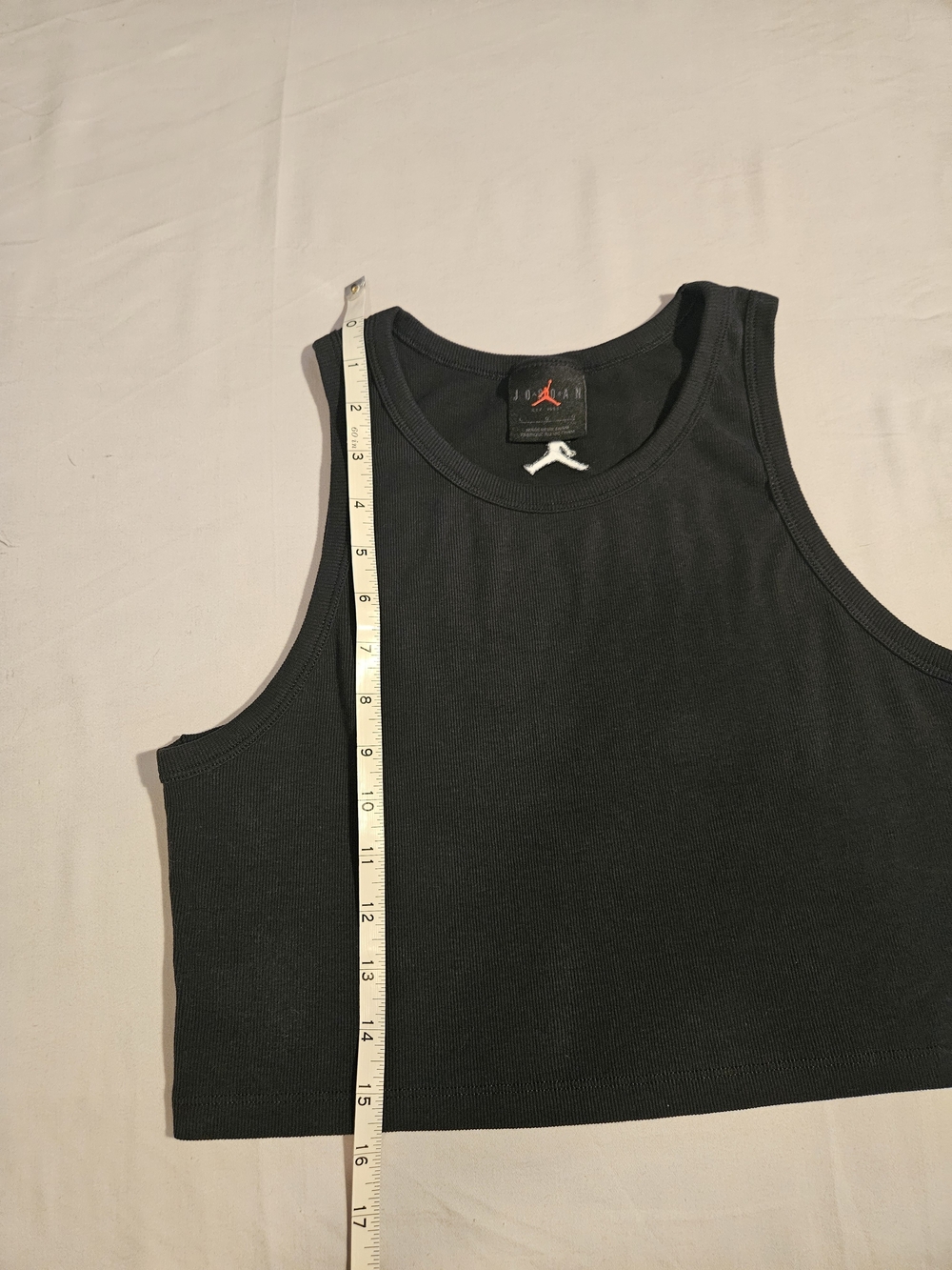 Jordan Women's Black Cropped Tank Top - Picture 3 of 6